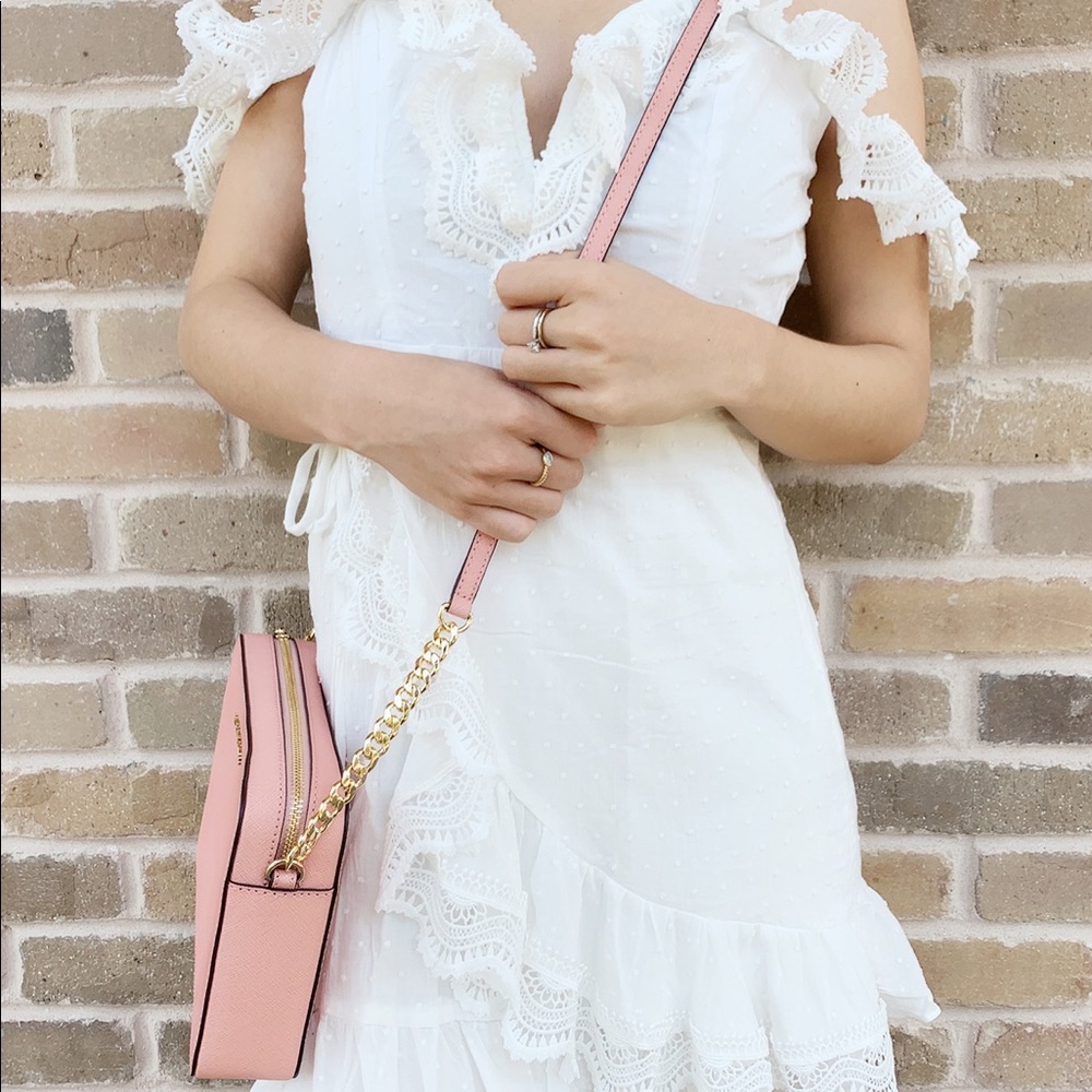 Michael kors Jet set large crossbody Pink Yellow - Picture 7 of 8